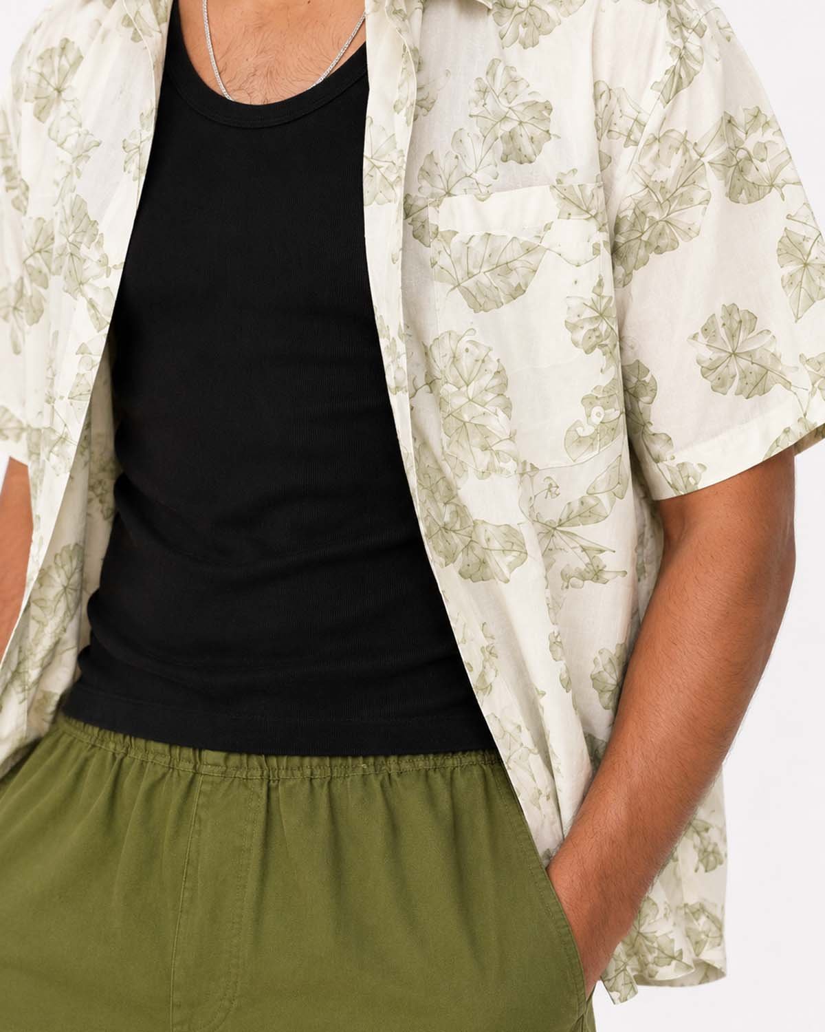 Olive Leaf Resort Print Shirt - Image 5