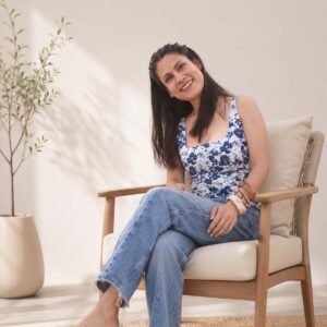 Blue Blossom Printed Kurti