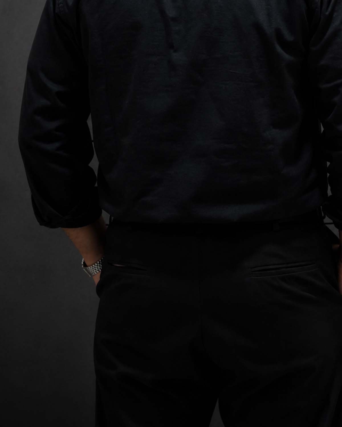 Midnight Black Tailored Formal Japanese Pant - Image 6