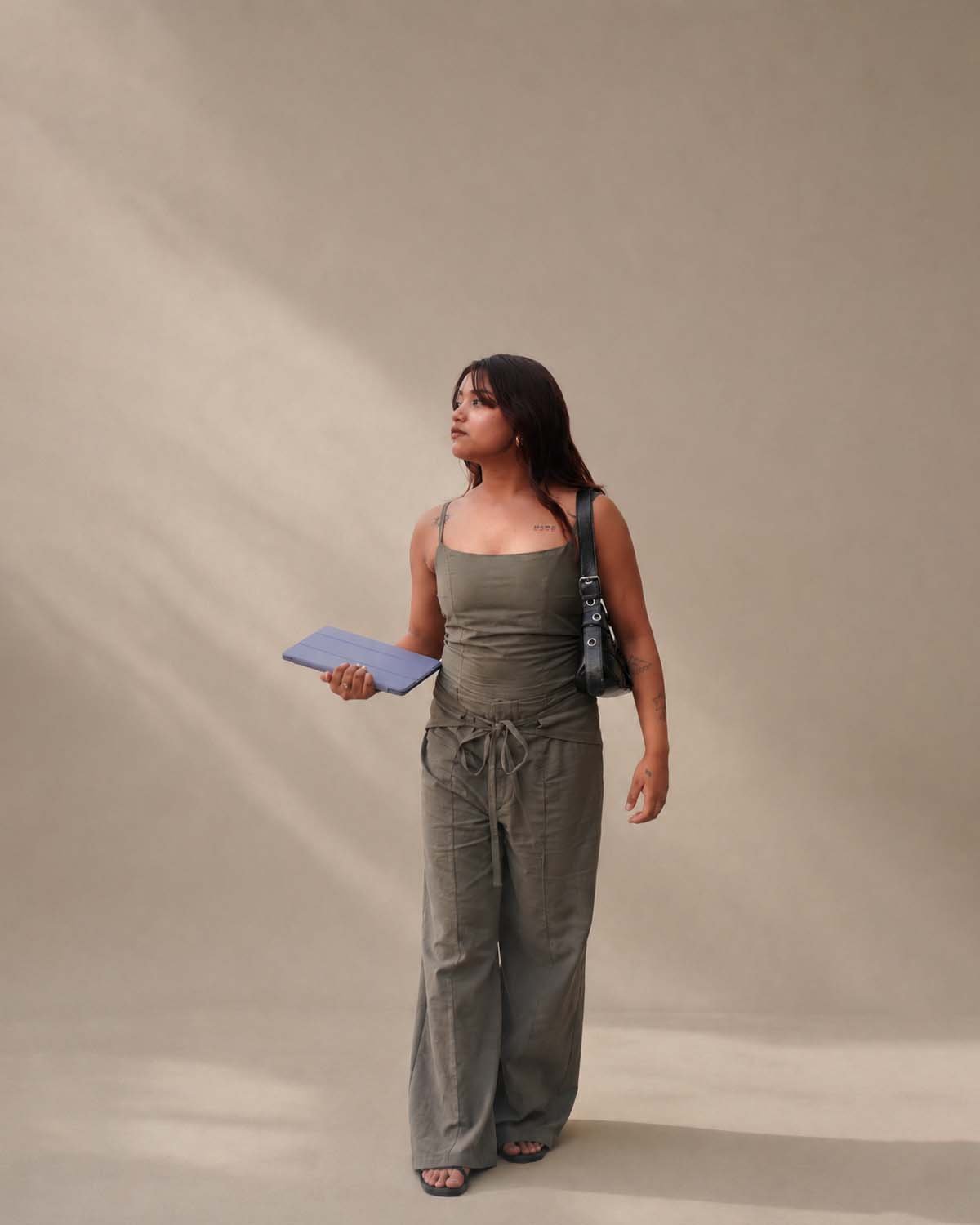 Olive Drift Ruched Co-ord set - Image 2