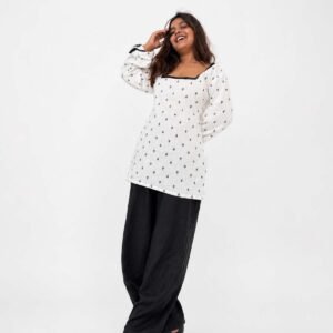 Ivory Noir Printed Co-Ord Set for Women