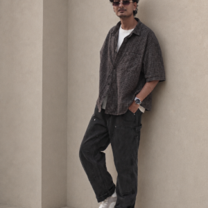 Noir Check Relaxed Shirt