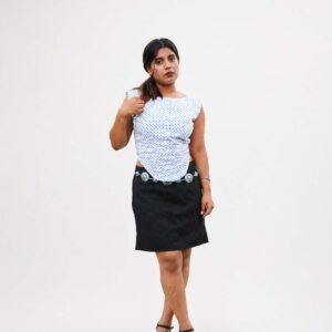 Celeste Polka Ruched Top