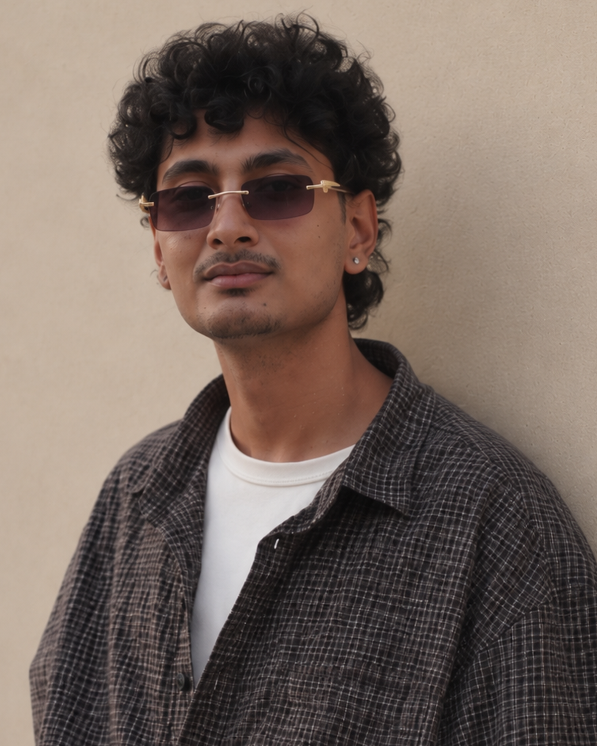 Noir Check Relaxed Shirt - Image 4