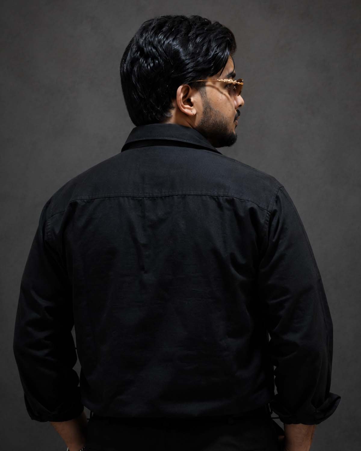 Obsidian Black Luxury Casual Shirt - Image 3