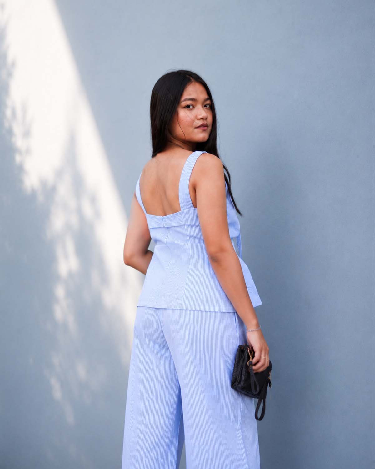Sky Blue Tie-Front Co-Ord Set - Image 3