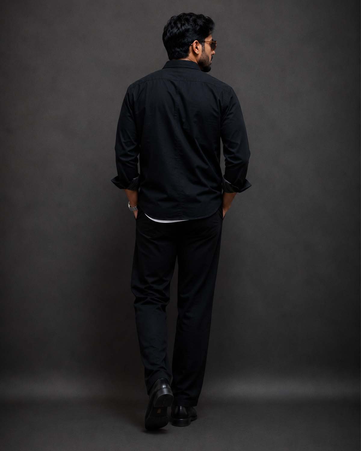 Midnight Black Tailored Formal Japanese Pant - Image 4
