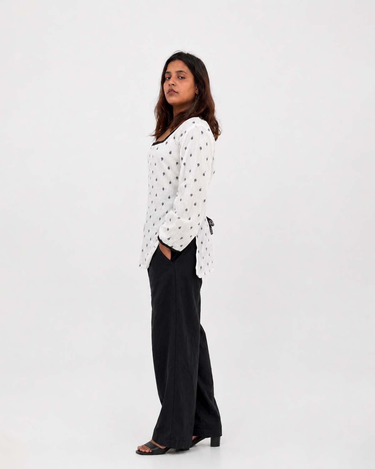 Ivory Noir Printed Co-Ord Set for Women - Image 4