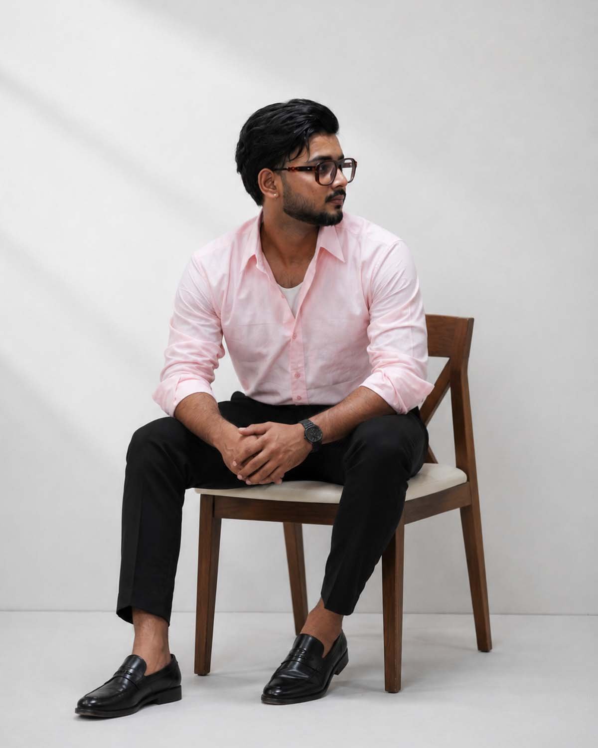 Blush Pink Premium Formal Shirt - Image 5
