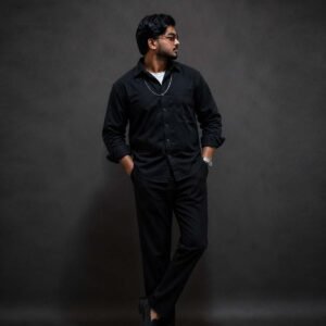 Obsidian Black Luxury Casual Shirt
