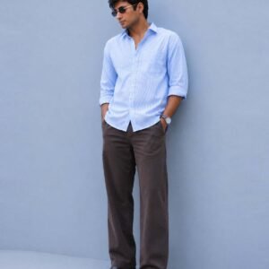 Azure Stripe Linen Shirt