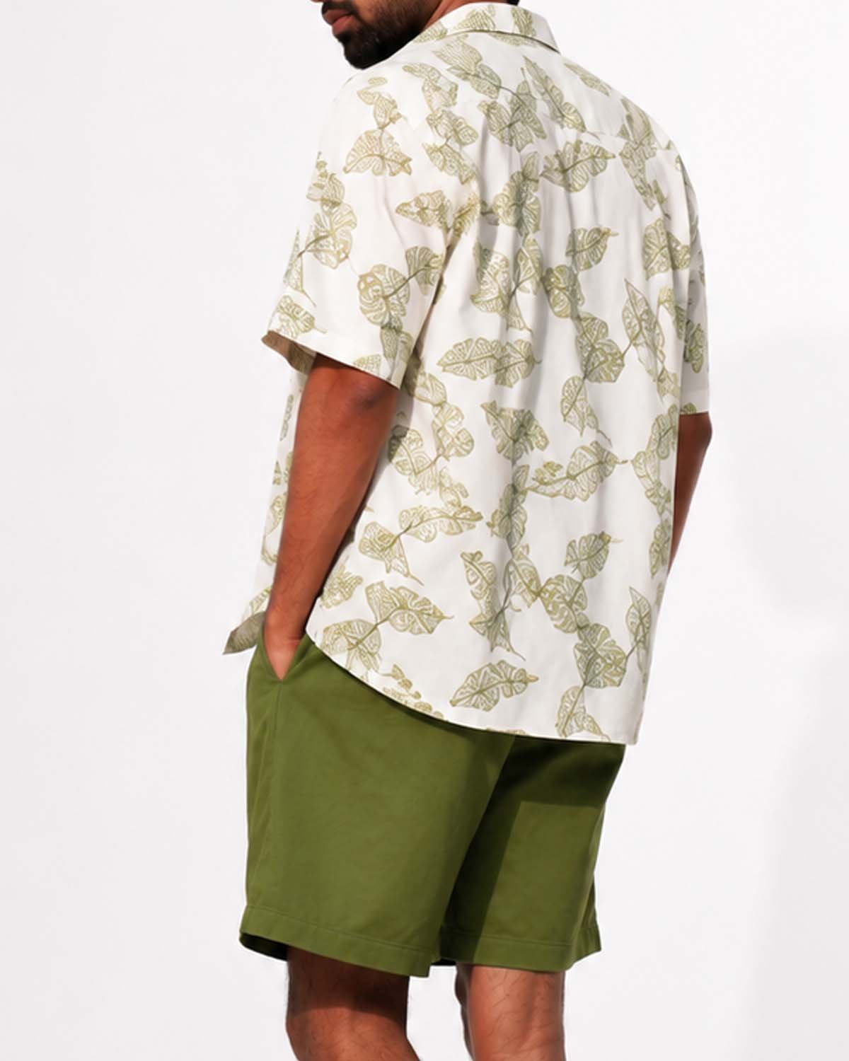Olive Leaf Resort Print Shirt - Image 2