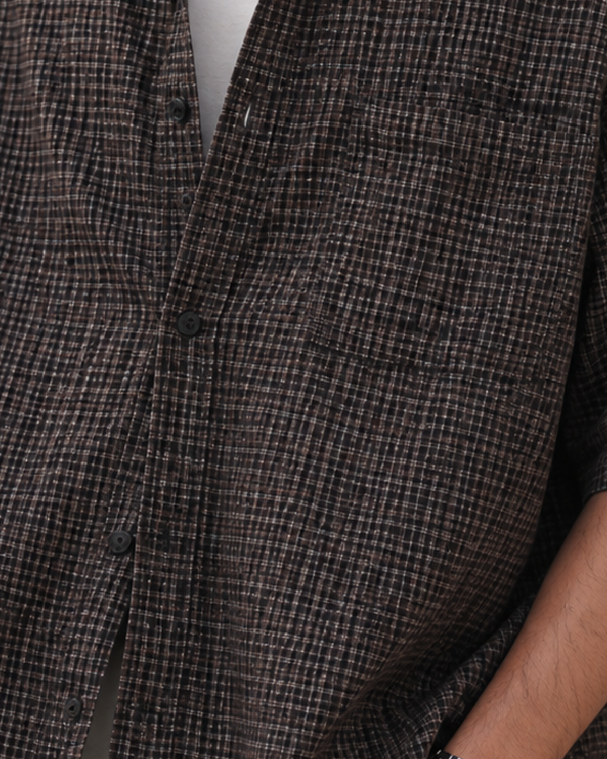 Noir Check Relaxed Shirt - Image 3