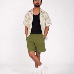 Olive Leaf Resort Print Shirt
