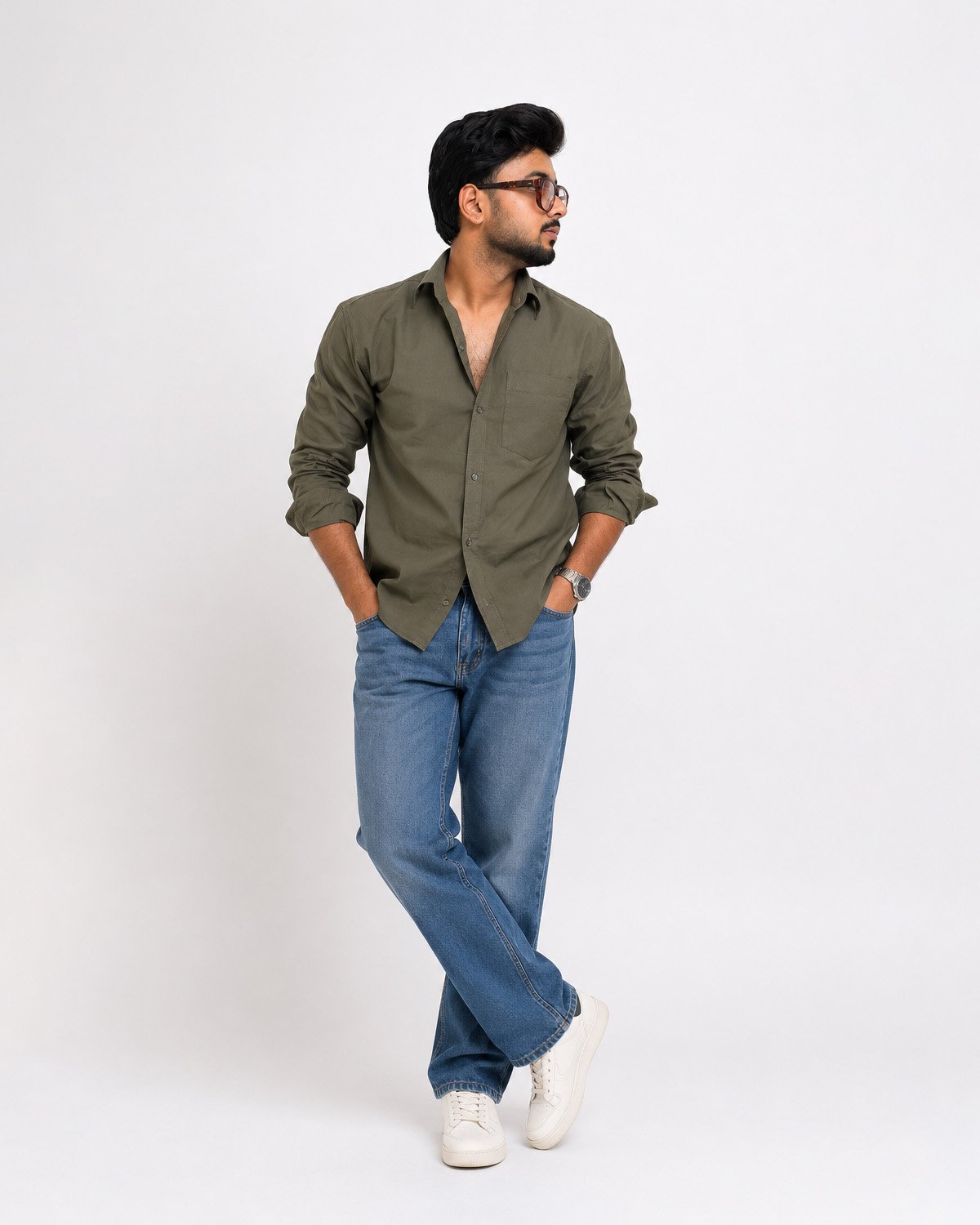 Olive Grove Casual Shirt for Men