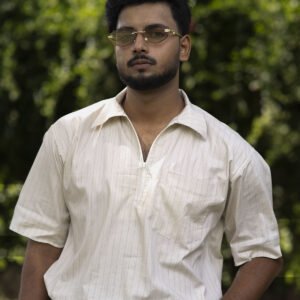 Cotton Dobby Stripe Shirt for Men