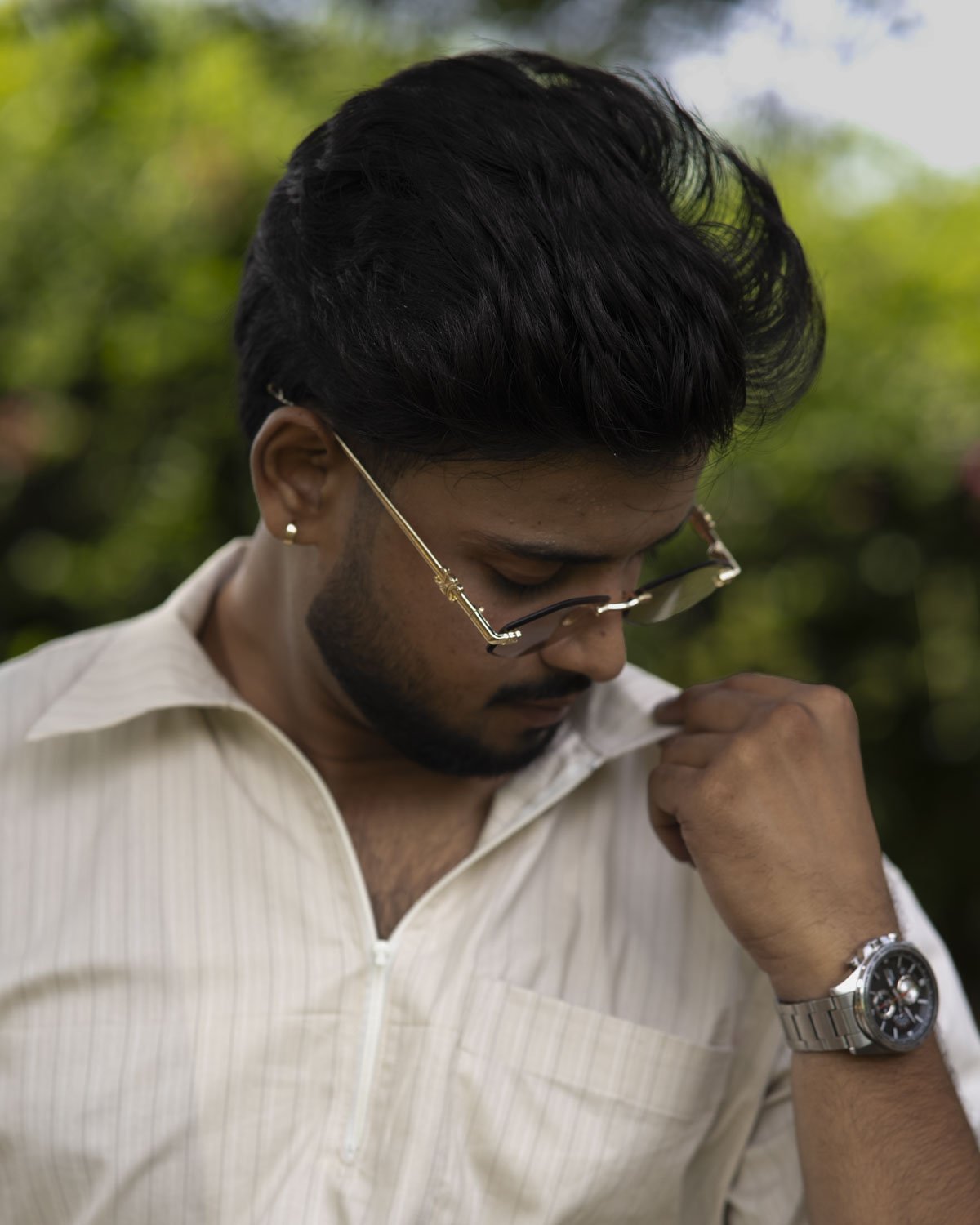 Cotton Dobby Stripe Shirt for Men - Image 4