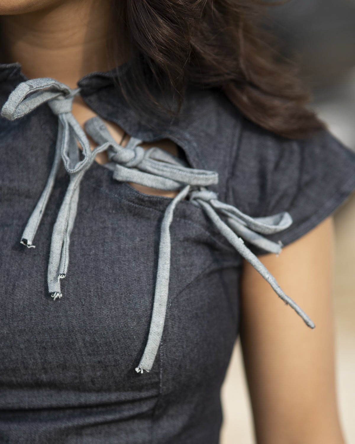 Lightweight Denim Cotton Top for Women - Image 4