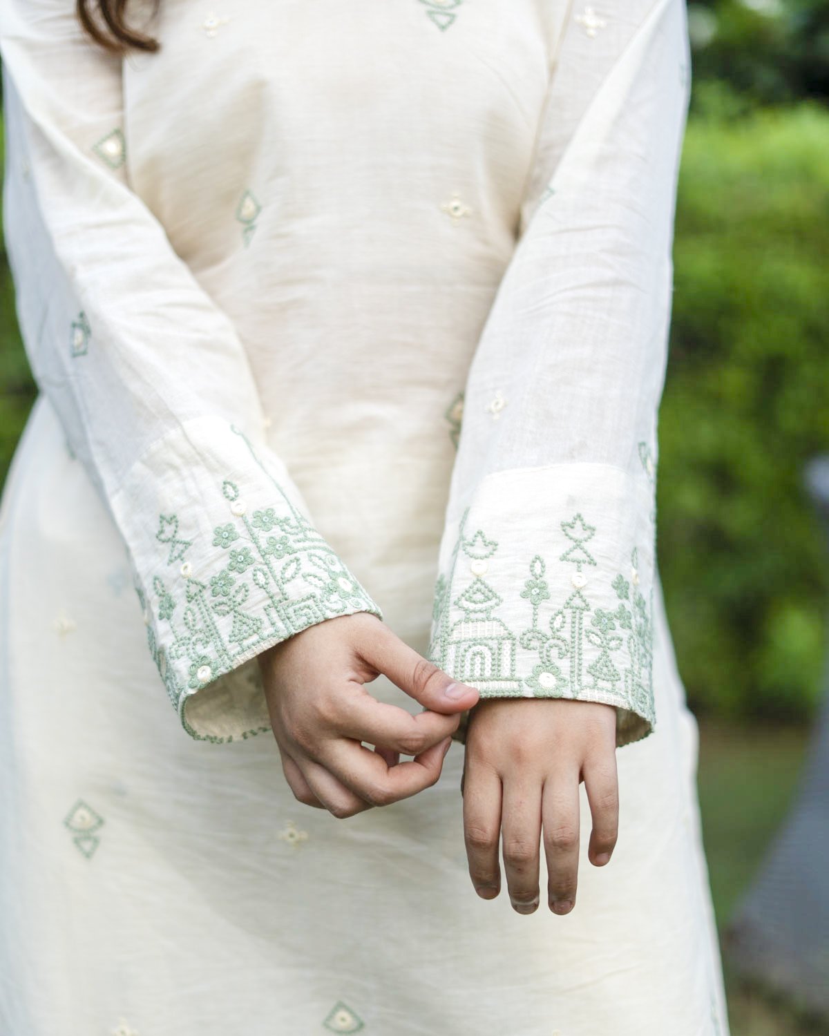 Pure Cotton Embroidered Kurta Pant Set for Women - Image 2