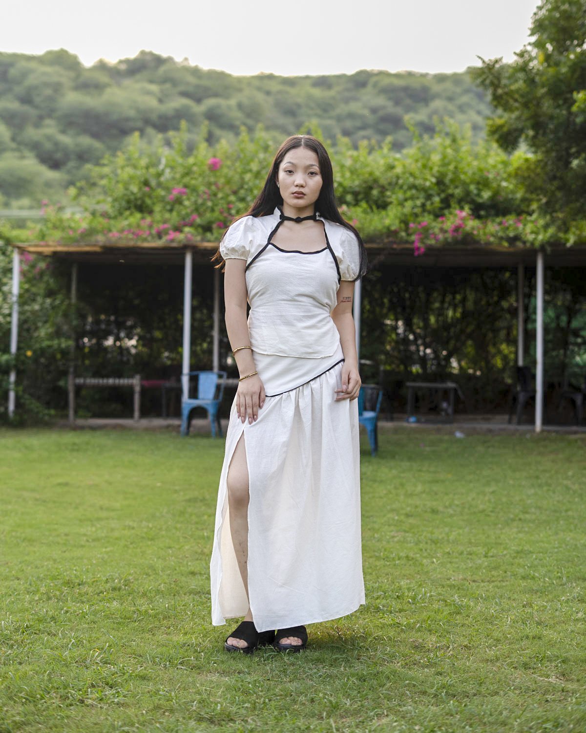 White Cotton Co-Ord Set for Women