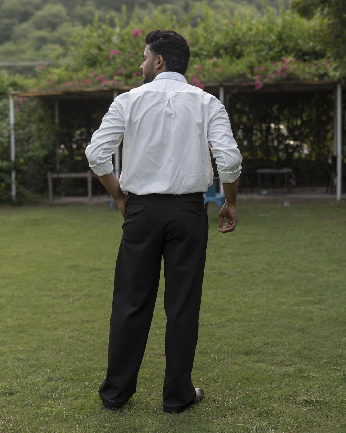 White Tari Cotton Shirt for Men - Image 3