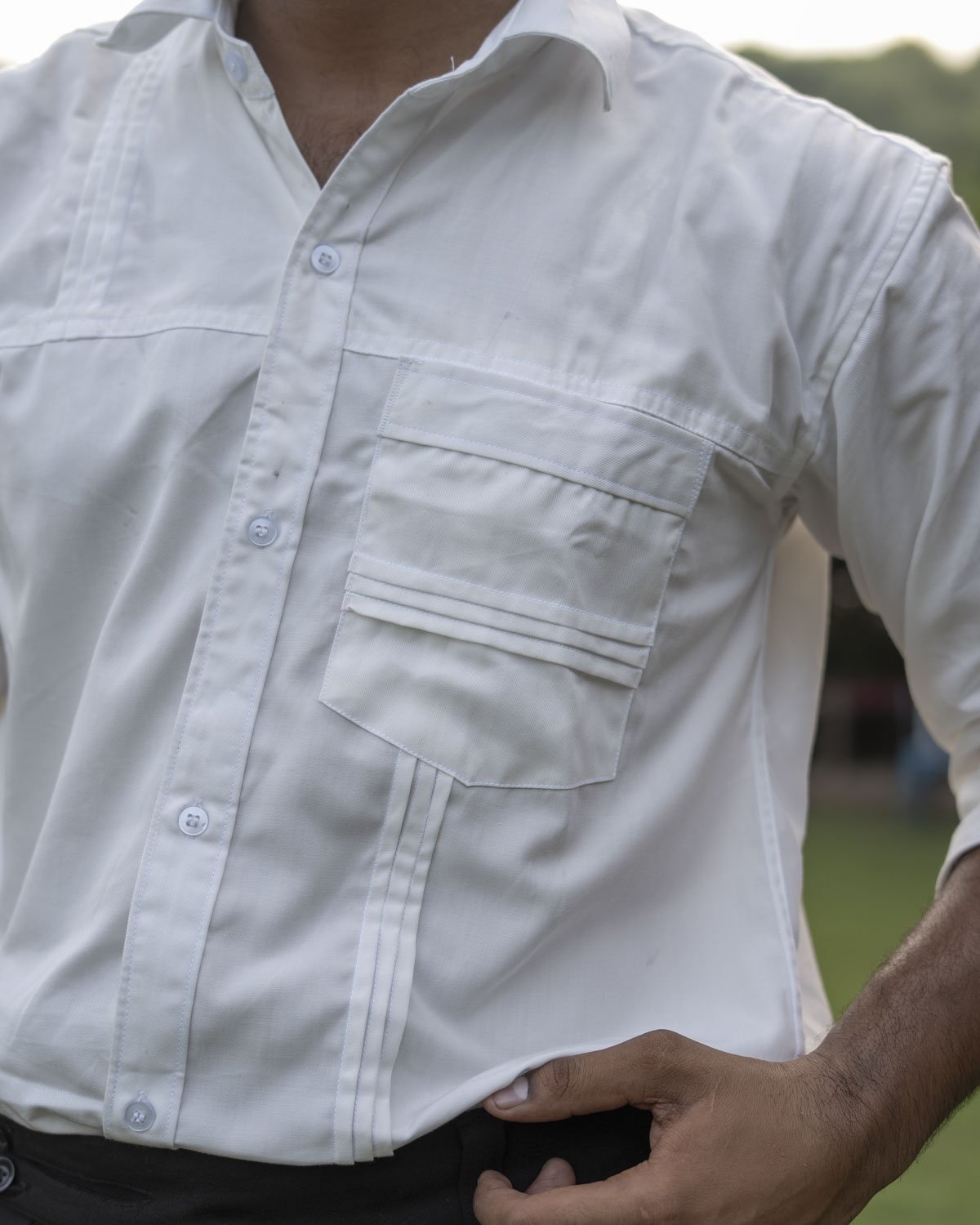 White Tari Cotton Shirt for Men - Image 5