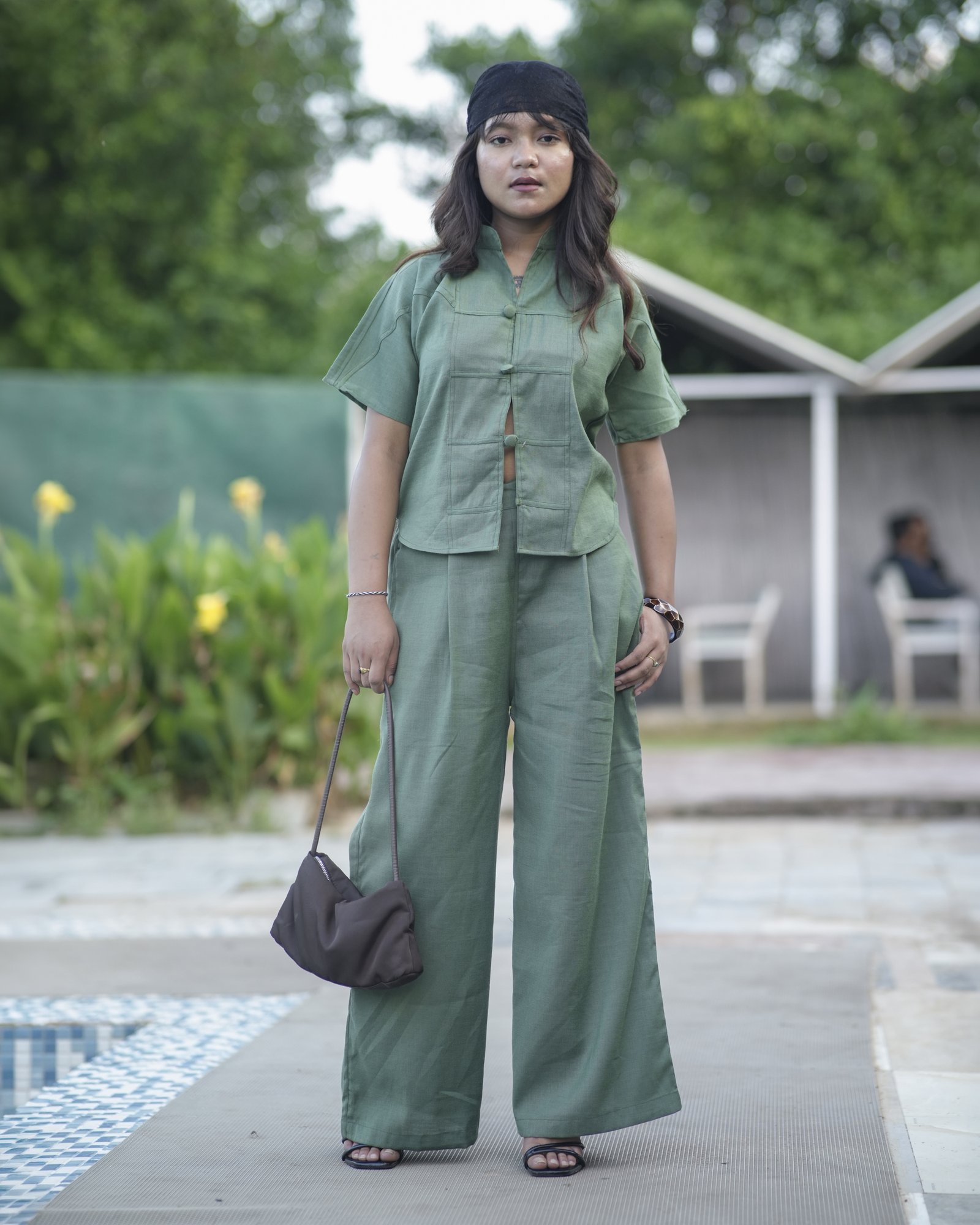 Green Cotton Co-Ord Set for Women - Image 2