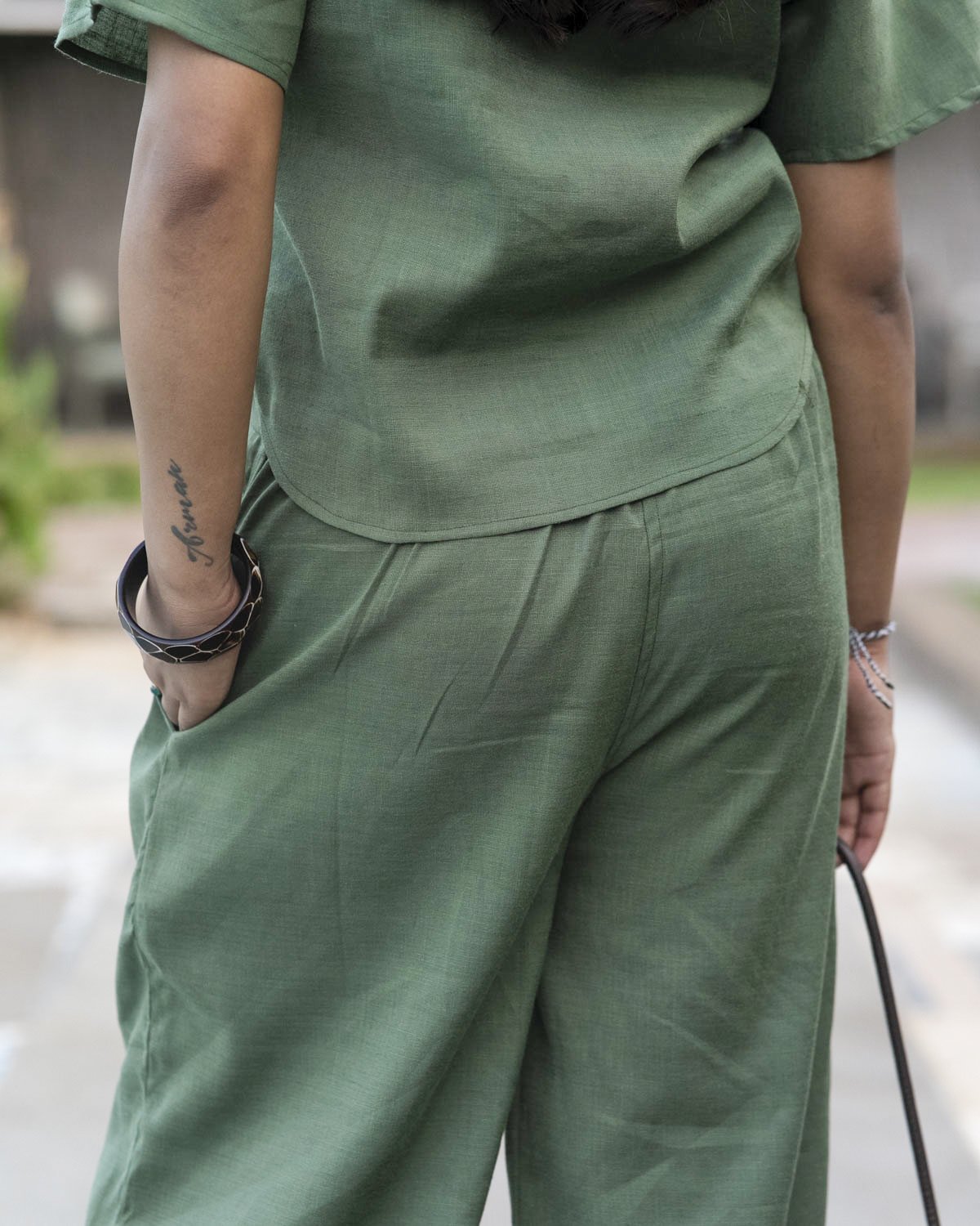 Green Cotton Co-Ord Set for Women - Image 4